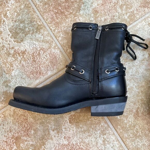 Genuine Harley-Davidson Women’s Leather Riding Boots 5 1/2 USA - Picture 12 of 16